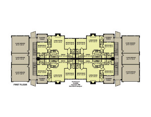 Planos de edificio de dos niveles, 8 departamentos1