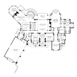 Planos de mansión de un solo nivel, cuatro dormitorios1
