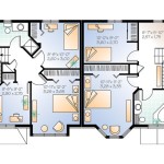 Planos de casa dúplex de dos niveles, cinco dormitorios2