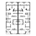 Planos de casa dúplex de dos niveles2