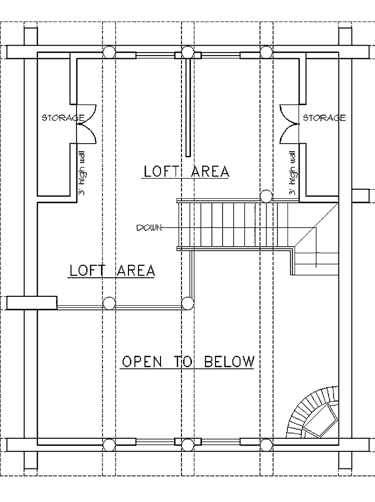Planos de cabaña de dos niveles2