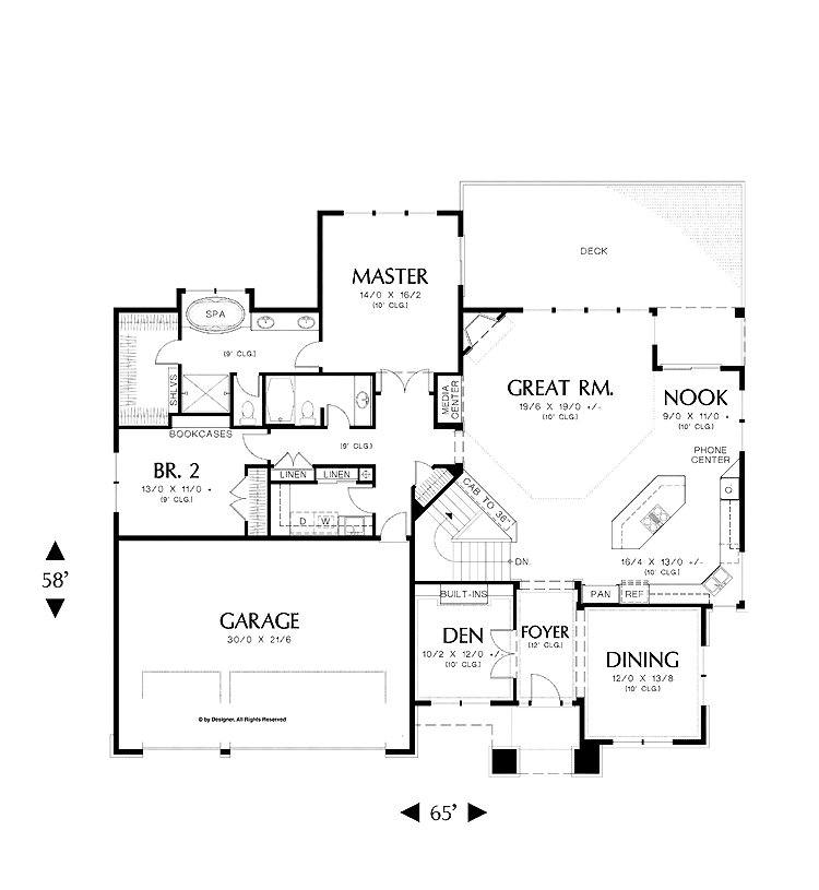 Planos de casa moderna de dos niveles, cuatro dormitorios1