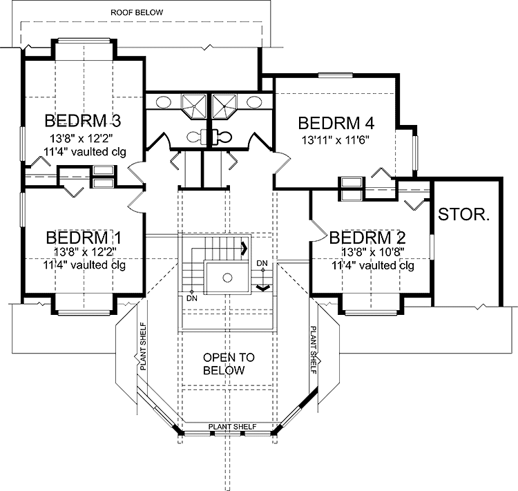 Planos de chalet de dos niveles2